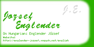 jozsef englender business card